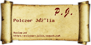 Polczer Júlia névjegykártya